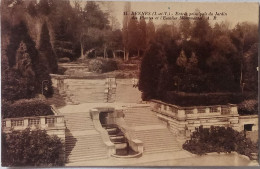 CPA  Circulée 1924, Rennes (Ille Et Vilaine)  - Entrée Principale Du Jardin Des Plantes Et Escalier Monumental  (137) - Rennes