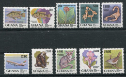 Ghana 1983 Mi 997-1006 Animals Set MNH - Ghana (1957-...)
