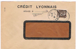 83 DRAGUIGNAN Cachet Manuel  Du 17/01/1948 S/ YT 715 GANDON 3fr Brun Seul Sur Lettre Commerciale CREDIT LYONNAIS   (213) - Covers & Documents