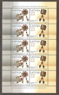 Latvia: Mint Sheetlet From 2 Stamps, Female Ornaments, 2006 Mi#672-673 MNH - Other & Unclassified