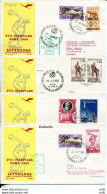 Olimpiadi Di Roma - Lotto Di Quattro Aerogrammi Lufthansa - 1946-60: Poststempel