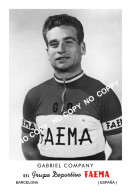 PHOTO CYCLISME REENFORCE GRAND QUALITÉ ( NO CARTE ), GABRIEL COMPANY TEAM FAEMA 1957 - Cyclisme