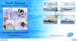 South Georgia. Industria Della Pesca 2008. FDC. - Falkland