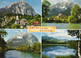 ENNSTAL, STYRIA, MULTIPLE VIEWS, MOUNTAIN, ARCHITECTURE, CHURCH, TOWER, LAKE, AUSTRIA, POSTCARD - Sonstige & Ohne Zuordnung