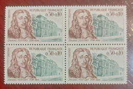 France Bloc De 4 Timbres  Neuf** YV N°  1471 Mansart Célébrités - Neufs