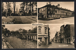 AK Meuselwitz / Thür., Poliklinik, Bad Und Bahnhofstrasse  - Meuselwitz