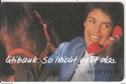 GERMANY(chip) - Horse & Lady On Phone, Citibank(K 742 D), Tirage 51000, 01/93, Used - K-Series : Serie Clientes