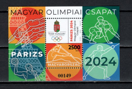 Hungary 2024 Olympic Games Paris, Swimming, Wrestling, Fencing, Kayaking Etc. S/s MNH - Zomer 2024: Parijs