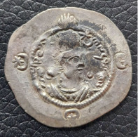 SASANIAN KINGS. Hormazd IV. 579-590 AD. Silver Drachm Year 3  Mint WYHC - Iran