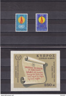 CHYPRE 1968 Année Internationale Des Droits De L'homme  Yvert 297-298 + BF 6, Michel 305-306 + Bl 6 NEUF** MNH - Unused Stamps