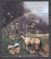 BHUTAN, 2003,  Butterflies, SS,   MNH, (**) - Bhutan