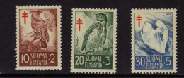 Finlande  -1956 -  Oeuvres Antituberculeuses - Oiseaux  - Neufs** - MNH - Ungebraucht