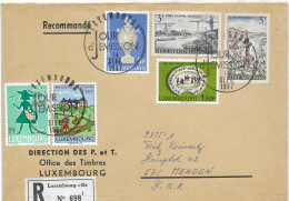 Postzegels > Europa > Luxemburg > 1944-.... > 1961-70 >aangetekende Brief Met 6 Postzegels (17901) - Cartas & Documentos