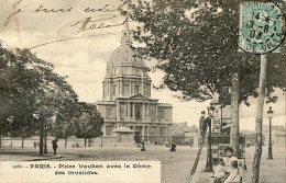 CPA 75 - Paris - Place Vauban Et Dôme Des Invalides - Places, Squares