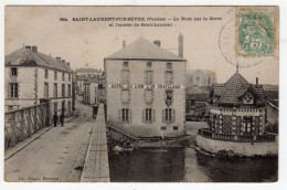 CPA Près De Mortagne Saint Laurent Sur Sèvre 85 Vendée Hôtel Du Lion D'Or Lavandières U Pied Du Pont  éditeur Poupin - Mortagne Sur Sevre