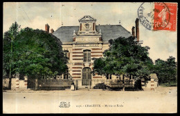CPA Colorisée 45 CHALETTE Loiret - Mairie Et Ecole ° "La Salamandre" N° 1236 - Autres & Non Classés