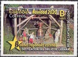 España 2020 Edifil 5445 Sello ** Navidad Christmas Belen Cantabro De Cudon Michel 5494 Yvert 5198 Spain Stamp Timbre - Neufs