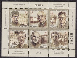 Serbia 2018 WW1 Great War, Medicine, Doctors, Surgery, Red Cross, Booklet MNH - Guerre Mondiale (Première)