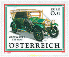 100997 MNH AUSTRIA 2002 AUTOMOVILES CLASICOS - Ongebruikt