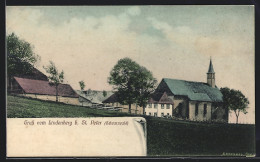 AK Lindenberg B. St. Peter, Ortspartie Mit Kirche  - St. Peter