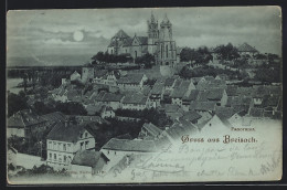 Mondschein-AK Breisach, Panorama Mit Kirche  - Breisach