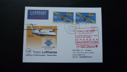 Premier Vol First Flight Dresden Saarbrucken Dornier 328 Cirrus Airlines Team Lufthansa 2000 - First Flight Covers