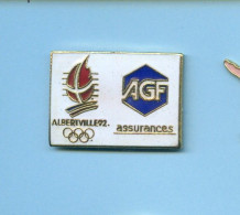 Rare Pins Jeux Olympiques Albertville 92 Assurances Agf Egf  E240 - Olympische Spiele