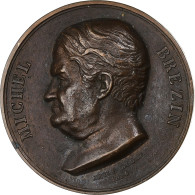France, Médaille, Michel Brezin, 1834, Bronze, Rogat, TTB - Andere & Zonder Classificatie