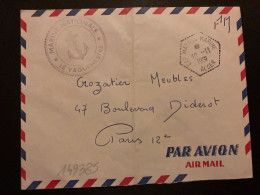 LETTRE En FM Par Avion Pour La FRANCE OBL. HEXAGONALE Tiretée 10-11 1961 CAP MATIFOU MARINE ALGER - Correo Naval