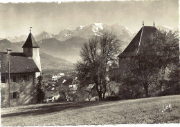 *CPSM  - 74 - SALANCHES - Vieux Château Et Le Mont Blanc - Sallanches