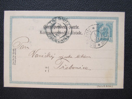 GANZSACHE Božejov - Třebenice Vanický 1903 Makovský Böhmen  // P5938 - Storia Postale