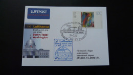 Premier Vol First Flight Berlin Washington Airbus A340 Lufthansa 2001 - First Flight Covers