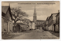 CPA Près De Chantonnay 85 Vendée Avenue De Fontenay Le Comte Petite Animation éditeur A Rabin - Chantonnay