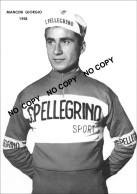 PHOTO CYCLISME REENFORCE GRAND QUALITÉ ( NO CARTE ), GIORGIO MANCINI TEAM SAN PELLEGRINO 1958 - Cyclisme