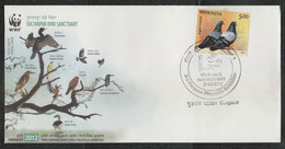 India  2012  WWF  Birds  Sultanpur Bird Sanctuary  Gurgaon  Special Cover  #  45046 Old Inde  Indien - Cartas & Documentos