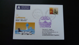 Premier Vol First Flight Basel Munchen DHC8 Augsburg Airways Team Lufthansa 2001 - Storia Postale