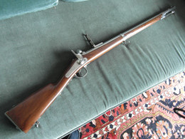 Superbe Carabine De Chasseur Modèle 1853 De La Mre Nle De Chatellerault Avec Sabre Baïonnette - Decotatieve Wapens