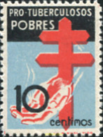 627321 HINGED ESPAÑA 1937 ANTITUBERCULOSIS - Neufs