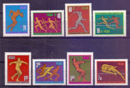 Poland 1966 Mi 1680-1687 Fi 1532-1539 MNH  (ZE4 PLD1680-1687) - Athletics