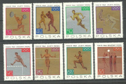 Poland 1965 Mi 1623-1630 Fi 1472-1479 MNH  (ZE4 PLD1623-1630) - Volley-Ball