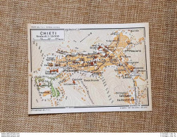 Pianta O Piantina Del 1938 Città Di Chieti Abruzzo Touring Club Italiano - Carte Geographique