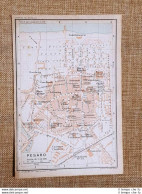 Pianta O Piantina Del 1924 La Città Di Pesaro Marche Touring Club Italiano - Mapas Geográficas