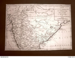 L'India Ed Il Gange Acquaforte 1779 Mappa Louis Brion De La Tour Moutard - Stiche & Gravuren