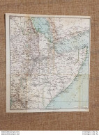 Carta O Cartina Del 1929 Arabia Yemen Sudan Kenya Touring Club Italiano - Geographical Maps