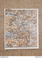 Carta O Cartina Del 1928 Benevento Vitulano Paduli Pescolamazza Campania T.C.I. - Carte Geographique