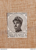 Decorato Medaglia D'argento Emilio Buttinelli Campello Clit. Guerra Mondiale WW1 - Autres & Non Classés