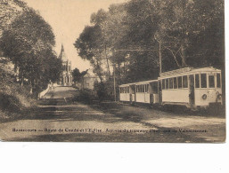 Bonsecours     Route De Conde Arrivée Du Tram Electrique De Valenciennes(Peruwelz) - Peruwelz