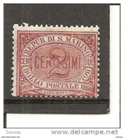 SAINT MARIN 1895 Yvert 26 NEUF* MH Cote : 10 Euros - Nuevos