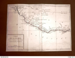 Guinea R. Mandinga Acquaforte Del 1779 Mappa Louis Brion De La Tour Moutard - Estampas & Grabados