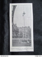 Apparecchio Installato Alla Torre Eiffel, Resistenza Dell'aria Stampa Del 1903 - Sonstige & Ohne Zuordnung